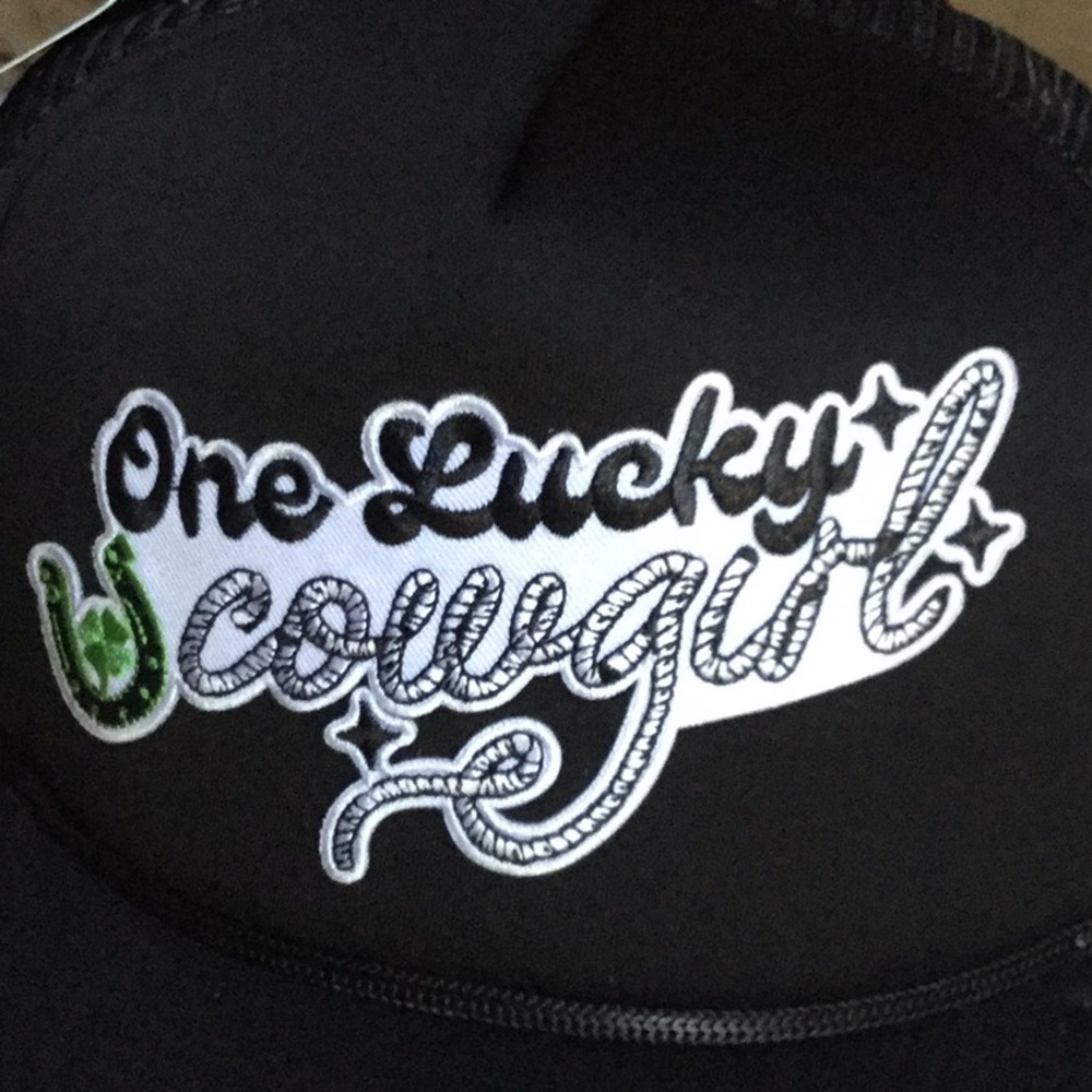 Lucky chuck trucker hat cowgirl rodeo horse show barrel racing travel vacay - Picture 2 of 7
